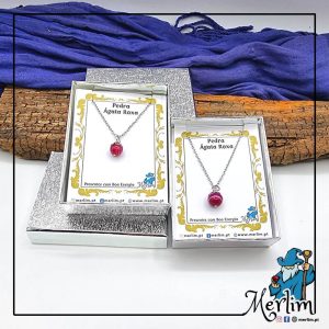 Colar minimalista da pedra Ágata Roxa