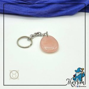 Porta-chaves pedra Quarzo Rosa
