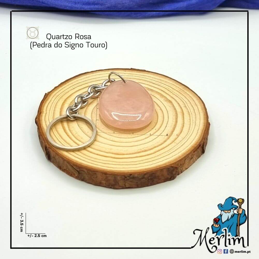 Porta-chaves pedra Quarzo Rosa - Image 4