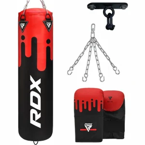 RDX F9 Saco de pancada com luvas e Gancho de Teto