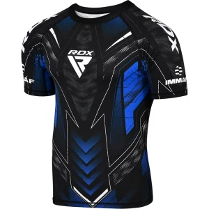 RDX aprovada pelo IMMAF Camisa de compressão de manga curta Azul