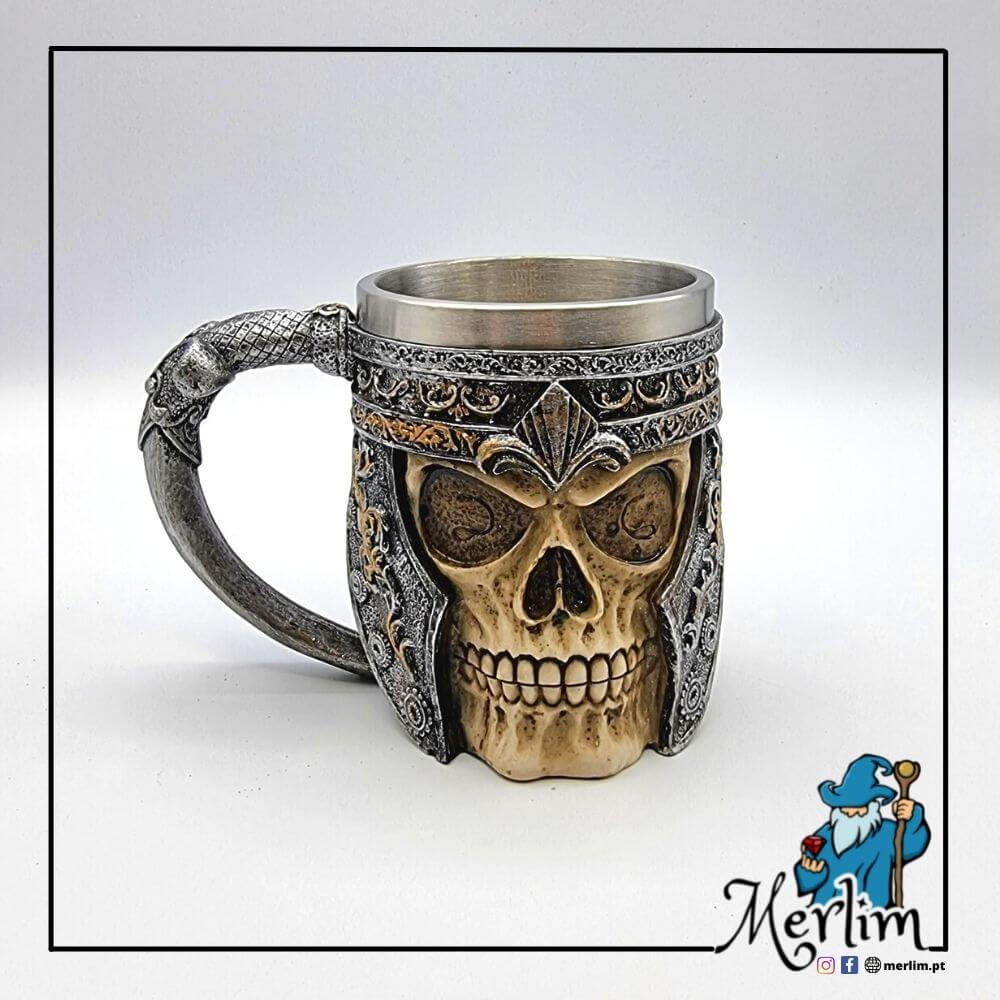 Caneca decorativa caveira guerreiro medieval - Image 3