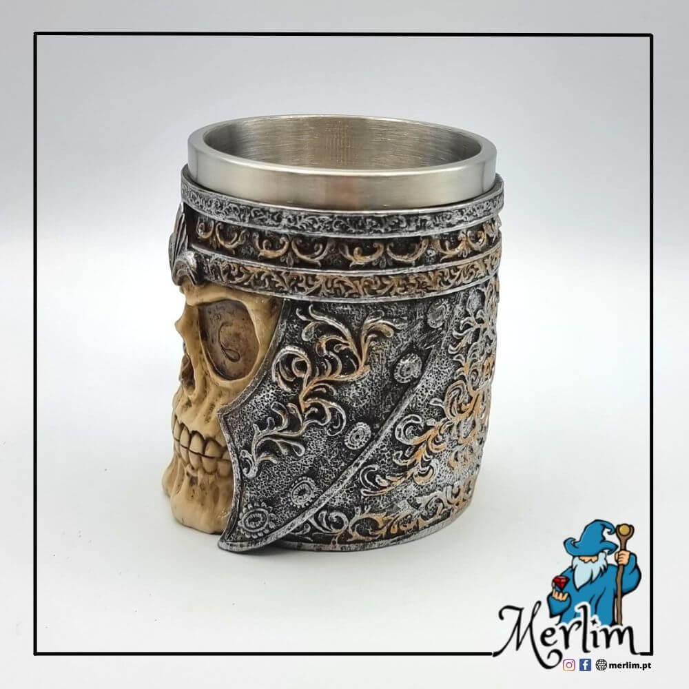 Caneca decorativa caveira guerreiro medieval - Image 5