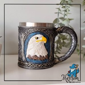 Caneca de resina com águia