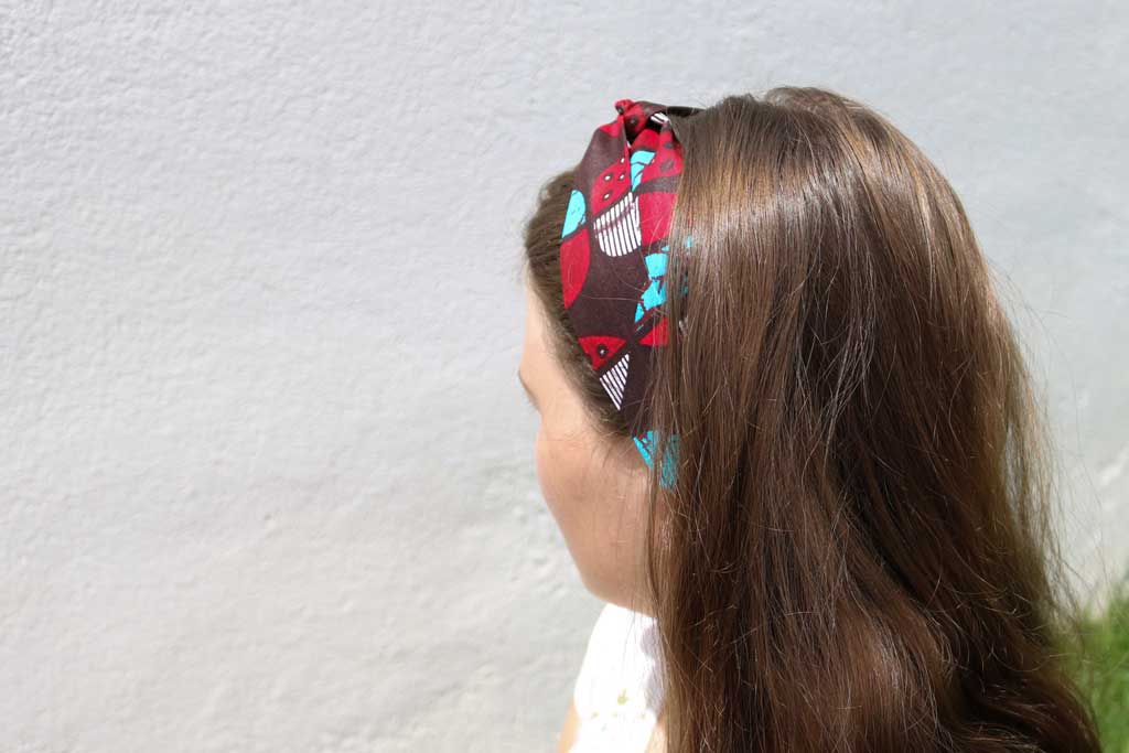 Fita para o cabelo – azul e castanho - Image 4