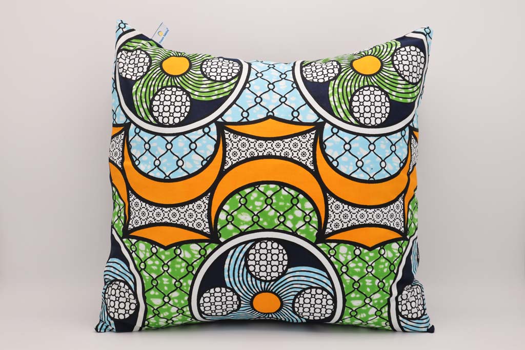 Capa de almofada laranja e verde - Image 3
