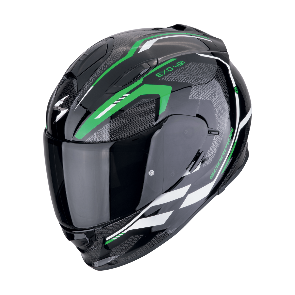 SCORPION EXO-491 KRIPTA – BLACK/GREEN/WHITE