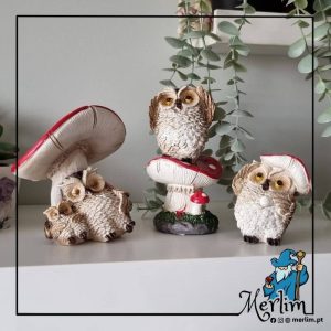Mocho em cogumelo de resina