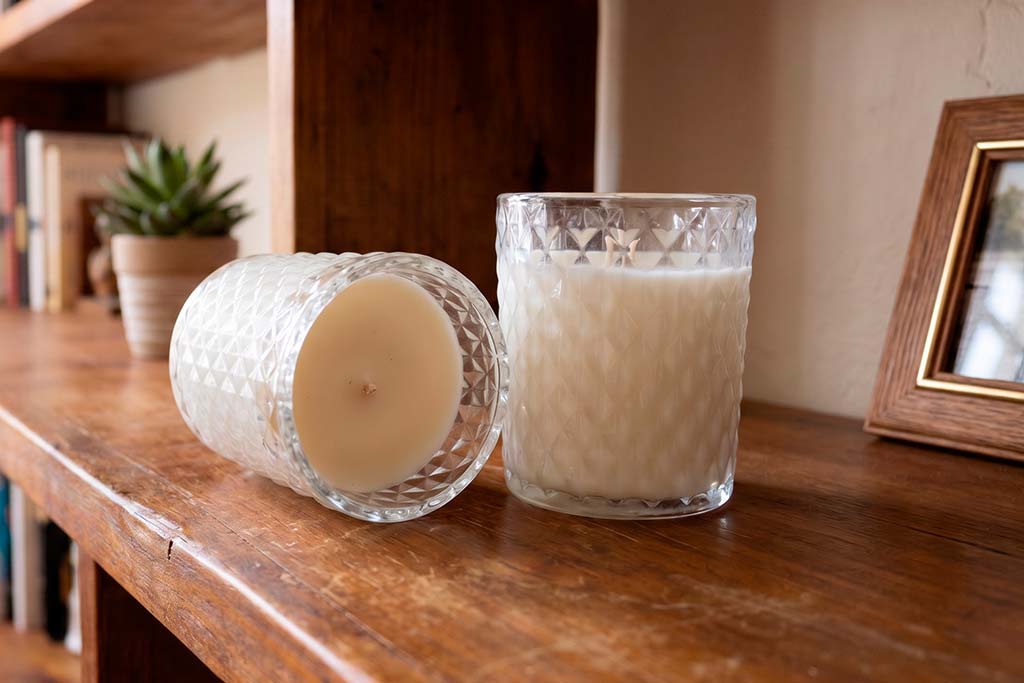 Vela de cera vegetal perfumada