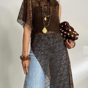 Camisola renda comprida