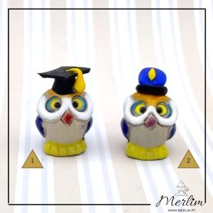 Mocho ou coruja figura mini de Profissão polícia ou estudante/juiz