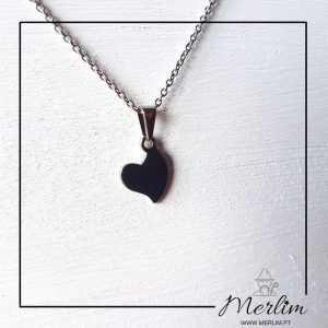 Coração mini – Colar de aço