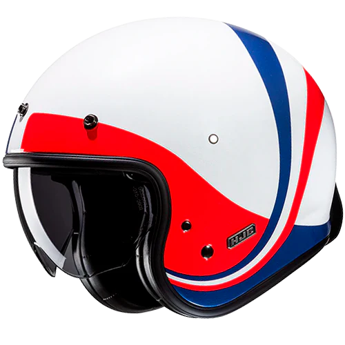 HJC V31 EMGO – WHITE/BLUE/RED - Image 2