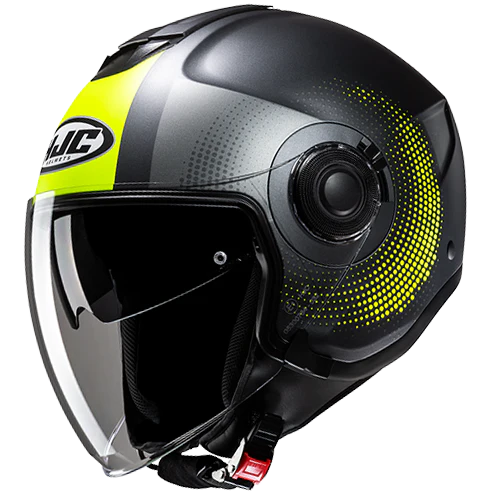 HJC i40N PYLE – MATT BLACK/YELLOW FLUO