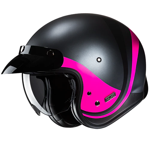 HJC V31 EMGO – MATT BLACK/PINK - Image 2