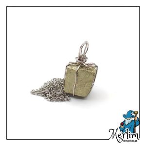 Pingente Pedra Pirita cubo