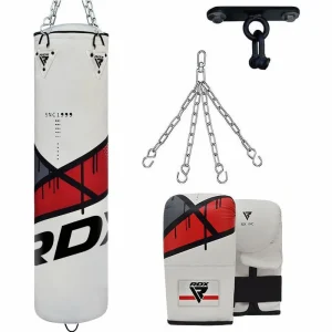 RDX F7 Saco de pancada com luvas e Gancho de Teto