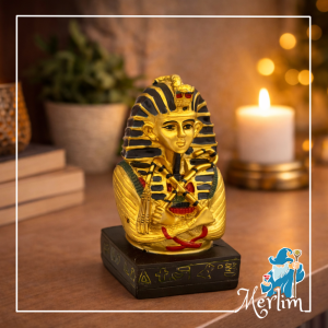 Esfinge pequena do Tutancamon (réplica) – decoração egípcia
