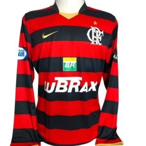Camisa Flamengo 2009 autografada pelo jogador Angelim (jogo)